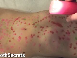 Secrets Teaser - Hawt Wax Play turned into my 1st filmed Oral pleasure!