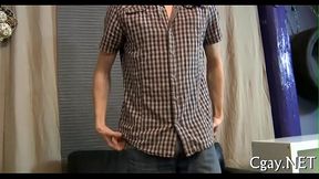 Blowjob for glamorous gay dude