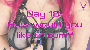 Locktober day 18 of 31 - List the ways you like to cum