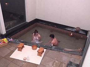 A Japanese Milf And College Student Onsen Fuck