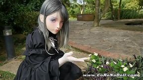 Asian Kigurumi Doll slaves in public bondage outdoor