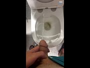 New Toilet, Same Familiar Cock & Strong Yellow Stream