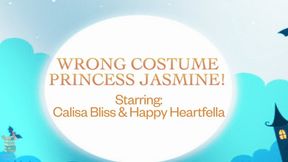 Wrong Costume Princess Jasmine! - Starring: Calisa Bliss & Happy Heartfella - Calisa gets upset when Happy picks the wrong costume for their couples costume party, so to help her cool off, Happy ties her up and goes to the party alone - Damsel Bondage Rop