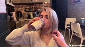 Delicious amateur blonde girl sucking a dick in POV