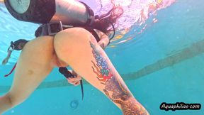 Aquaphilias- Ellie X Raven- She Discovers how SEXY SCUBA can be!
