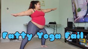 Fatty Fails at Beginner Yoga Lesson - Devi Thikk