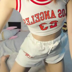 dancing teasing skinny short shorts