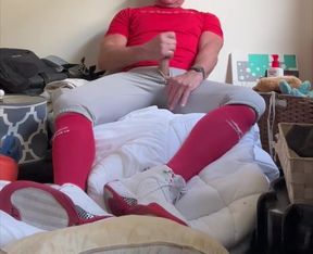 Alpha Baseball Playerjockdad87 Is at It Again Shooting His Jock Cum in Baseball Gear