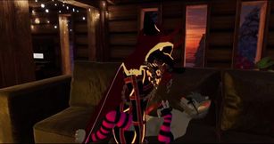 Krampus ravages naughty pup in VRChat fuck fest