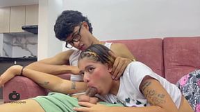 Casero brother creampies Latina stepsis in the ass