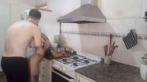 Amateur Couple Fucking In The Kitchen