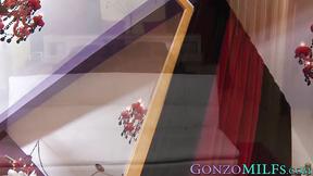 ”Hung stallion plows big ass MILF & sprays in her mouth”