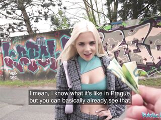 Public Agent Blue Eyed Blond British Hottie Takes a Large Czech Weenie in her Moist Vagina