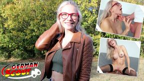 Fit blonde Glasses Girl Vivi Vallentine sucks and rides cock