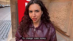 Teen thief Boni Curly was caught and I fucked her for money in front of her bf