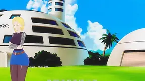 Android 18 Tempts Young Scholar at Dragon Ball Academy – Forbidden Robotics Unleashed