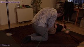 Redhead Chastity Whore Roped Feet Up Dildo Fucked Gushing Destroyed