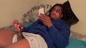 Teammate records me jacking off to his stinky underwear with his massive black cock
