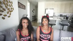 Cheerleader gets help in the form of a mouthful