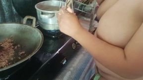 Stripping Mother-in-law Who Is Cooking