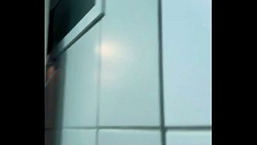 Latina teen takes big cock in rough bathroom bang