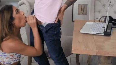 Paradise Is A Small, Tits Tgirl And Gets Anal Reamed By It Guy