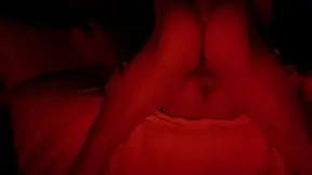 Neighbor's massive white dick full inside my hairy pussy