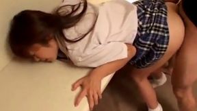 Exciting Hina Otosaki Blowjob and Doggystyle Sex Under Short Skirt