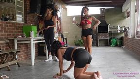 ANITA and MIA - You are an obedient bitch at our feet!