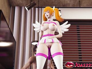 Seductive Manga Honey in Cupidon Pink Outfit - CG Adult Animation with Large Sex-toy Play and Fingering to Explosive Squirt