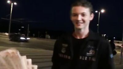 Czech twink agrees to suck a real big cock on the camera