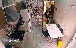 Hot wife thay ksada gets out of the shower and greets the delivery man in just a nightgown