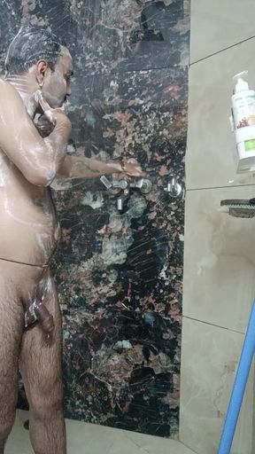 indian desi man sex and show shower shoe and masterbation