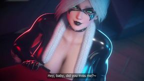 Black Cat - Slutty Burglar Gets Caught on Purpose for That Big Dick [Black]