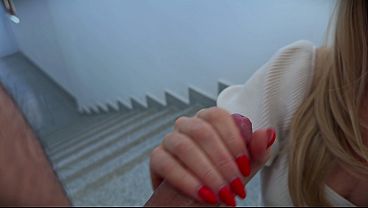 Big Ass Blonde picked me up in Elevator and gets fucked in Stairwell - was it too loud?