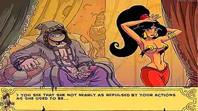 Hot Anime Princess Jasmine Sucks Dick & Fucks Genie for Steamy Video Game Sex