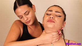 Bully Throat Squeezing - Neck Fetish - HD MP4