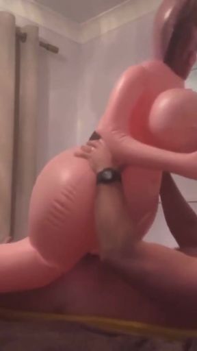 Inflate and fuck a blow up doll   Clip 1