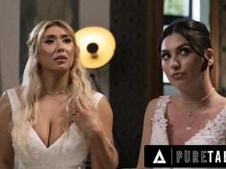 PURE TABOO Hopeless Lesbo Brides Cyber Doll & Megan Mistakes Submit To Homophobic Officiant