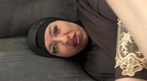 Busty muslim wife sucks his hard dick