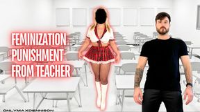 Feminization punishment from teacher