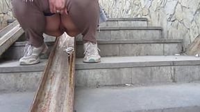 Public Urine Fetish: Milf enjoys outdoor peeing