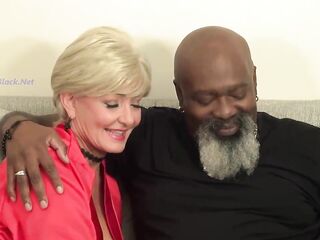 Seka is a horny blonde aged who has a thing for black guys and their hard jocks