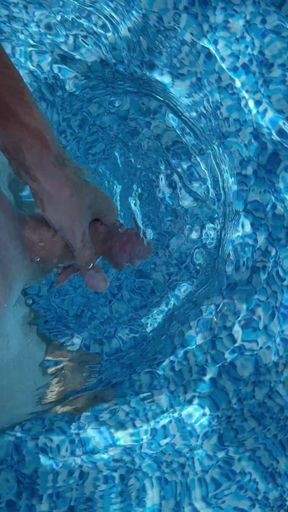BeENJoY - masturbation in the pool and big cumshot underwater   Clip 1