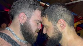 Hairy Gay Bear Top Deepthroat, Rimming, and Balls-deep Anal Pounding in Sweaty Cum-filled Hookup