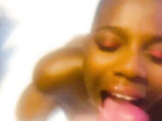 Slow motion ejaculation for eighteen year old ebony teen! Facial!