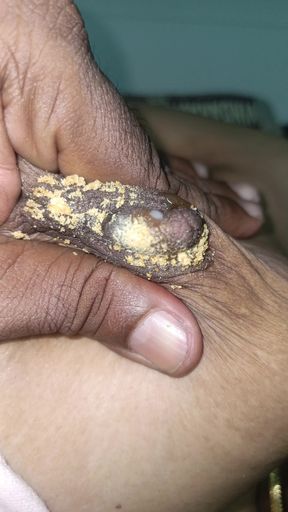 College Student Licking Married Aunty Breast Using Honey and Horlicks