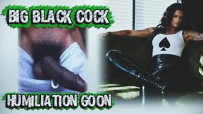 BIG BLACK COCK HUMILIATION GOON - MistressRavenFD guides you through JOI while She instructs you to Worship & goon to Her Black King and His cumshots