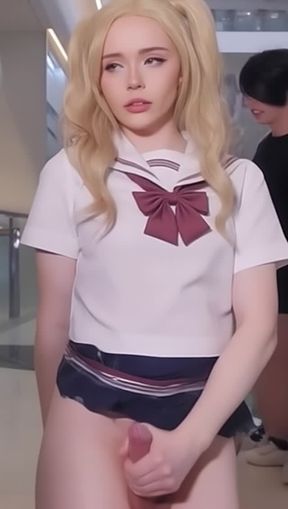 ahegao, masturbating, a young, blonde Caucasian, video created by AI