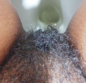 Pussy Fingering by house owner in bathroom to maid then rubbing with water